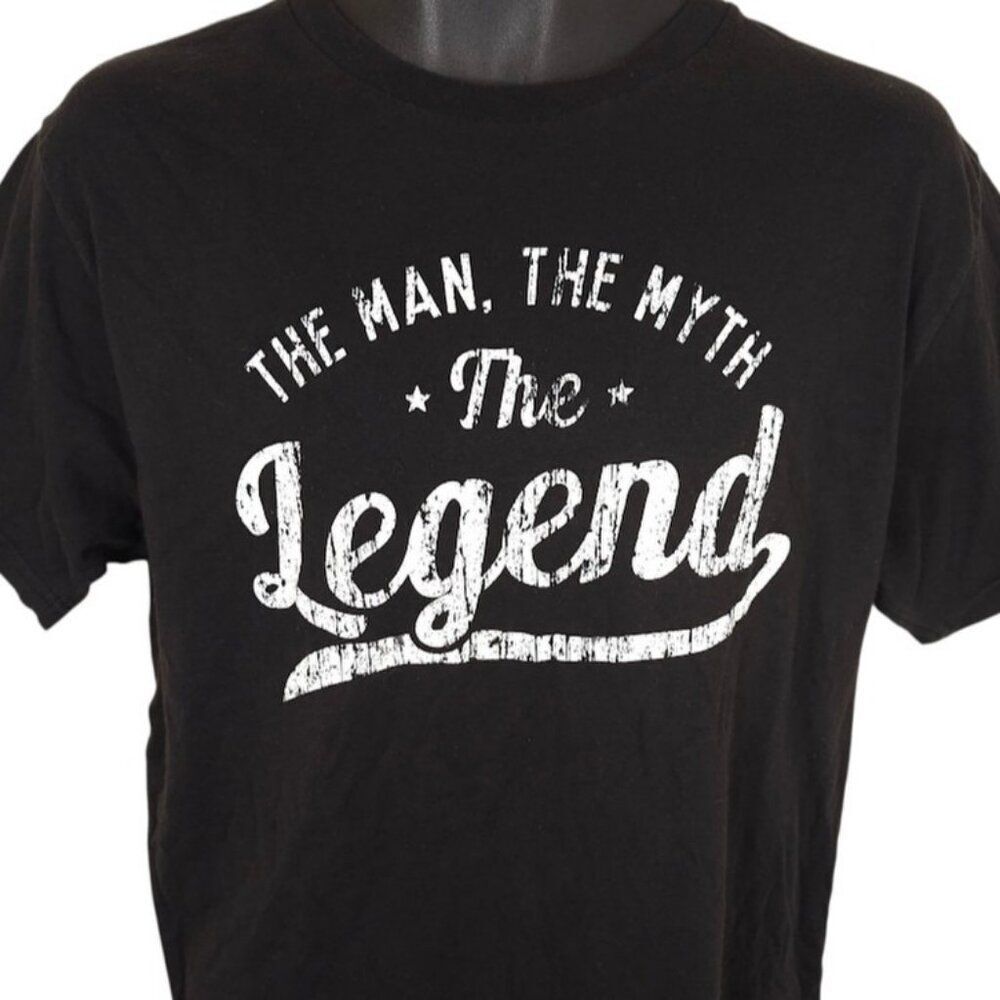 Legend T Shirt Mens Size Medium Black The Man The Myth The Legend